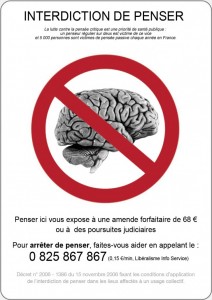 Ensemble, arrêtons de penser dans les lieux publics Ensemble, arrêtons de penser dans les lieux publics